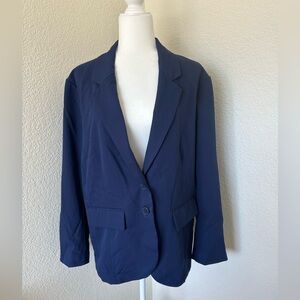 NWT TORRID DARK BLUE BLAZER WITH STRIPED LINING TORRID SIZE 1 (SIZE 14/16 - 1X)